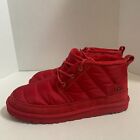 UGG Neumel LTA Quilted Samba Red Boot Shoes Adult Men's Size 12 Brand New