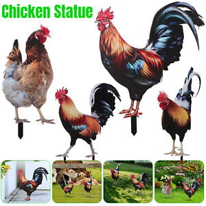 Rooster Chicken Statue Outdoor Garden Decoration Yard Art Figure Sculpture Decor
