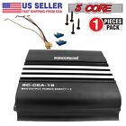 5Core Stereo Car Truck Audio Power Amplifier 2 Dual Channel Mic Input 1800W PMPO