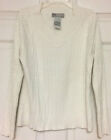 Sag Harbor Sport Womens Sweater Size XL Petite Ivory Cable Knit 70