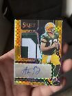 2022 Select Football Aaron Rodgers Gold Prizm Patch Auto 4/10  Packers