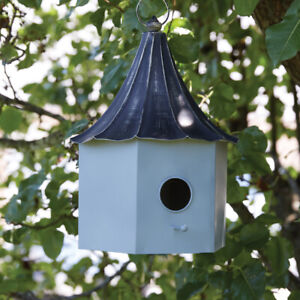 Queen Victoria Hanging Rustic Metal Birdhouse Nest Patio Outdoor Garden Decor