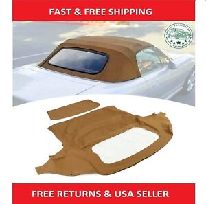 Soft Top W/Window Convertible Cabrio Window Tan Fits 90-05 Mazda Miata 1839CC