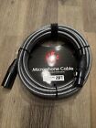 XLR Microphone Cable - Woven Charcoal Gray 20ft Kirlin Male to Female-20AWG New
