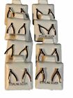 Lot Of-8 Wishbone Stud Earrings With Push Back 925 Sterling Silver