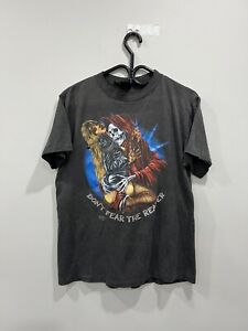 Vintage 1989 Dont Fear The Reaper Tee Shirt 3D Emblem Skull Skeleton harley