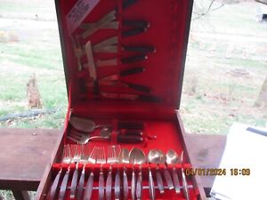 OLD KEE TECK  RARE Jewelry   Antique 1930s Silverware Set, Thailand With CASE