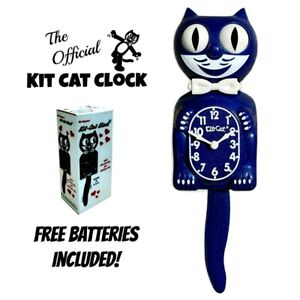 GALAXY BLUE KIT CAT CLOCK 15.5