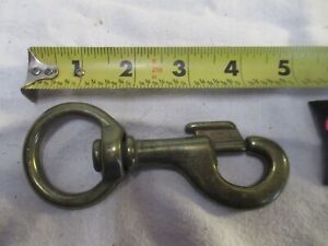Vintage Brass Rigging Swivel Snap Hook Clip 4 1/2