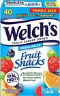 Welch's Fruit Snacks, Mixed Fruit, Single Serve Bags, 0.8 oz (Pack of 40)