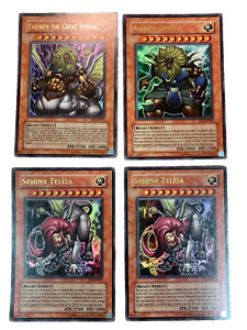 RARE Yugioh Cards - Lot of 4 - Sphinx Collection | Teleia | Andro | Theinen |