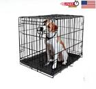 Dog Crate Single-Door Folding Pet Cage Metal Wire w/ Divider Tray Small Kennel