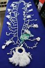 ANTICA SARTORIA WHITE  BEADED WITH CIRCLE NECKLACE NEW WITH TAGS