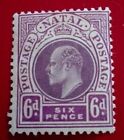 Natal:1908 -1909 King Edward VII - Inscription POS. 6 P Collectible Stamp.