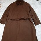 Vintage Lauren Ralph Lauren Mens Jacket Brown 44R Lined Wool Blend Trench Coat
