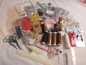 Craft lot supplies variety stickers stamps waxed thread die cut embellishments