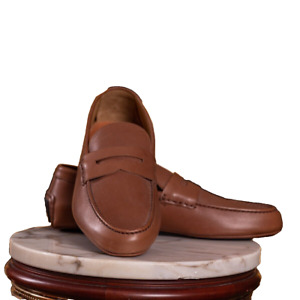 NIB Sutor Mantellassi Brown Leather Driver Shoes   10