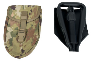 New USGI E-Tool Entrenching Tool Shovel with MOLLE II Carrier Pouch Multicam OCP