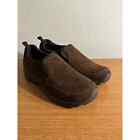 Land's End Mens Size 8.5 D Brown Suede Loafers Shoes Round Toe Slip On Casual