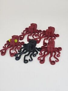 Lego Animal/Water Minifigure Lot of 5 Octopus Neon Yellow Eyes 60167 h1