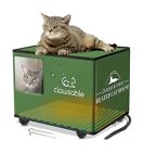 Waterproof & Easy Assembly Cat House for Outdoor Cats in Winter, Heated or Un...