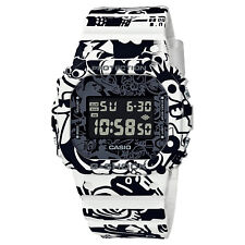 New Casio G-Shock Digital G-Universe Black & White Print Watch DW5600GU-7