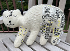Crate & Barrel Kitty BIG Cat Felt Wool Embellished Embroidered Home Decor Design