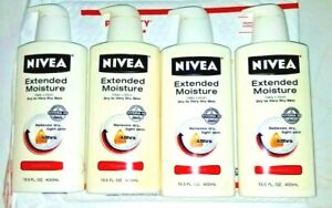 4x  Nivea Extended Moisture Lotion Dry To Very Dry Skin 48hrs Hydra IQ   13.5 oz