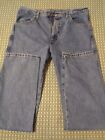 Rustler By Wrangler Jeans Regular Fit Straight Leg Blue Denim Pants Men's 34x34