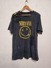 Vintage Nirvana Shirt Mens Size Large Black Faded 1992 Distressed Kurt Cobain