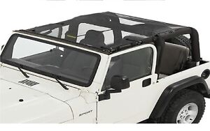 Bestop 52404-11 Black Sun Bikini Safari Style Mesh Soft Top for Jeep Wrangler TJ (For: Jeep TJ)