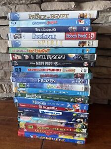 Lot of (22) Kids/Family DVDs (Disney, DreamWorks, Pixar- Mix of Used & New.
