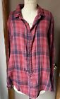 NWT $235 CP Shades Romy Shirt In Rosewood Plaid Double Cotton - Size Large