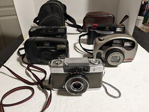 Vintage Camera Lot - 5 Cameras Used, Olympus-Vivitar-Kalimar-Yashica-Canon-