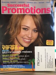 MILEY CYRUS on cover - Successful Promotions magazine Apr 2009 - EXTREMELY RARE