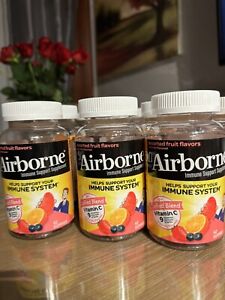 2 Pack Airborne Immune Support Supplement Assorted Flavors 42Gummies/ Each