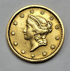 1852 $1 Liberty Head Gold Dollar Type 1 XF/AU Civil War Era Gold Coin *F880