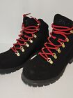 Fila Diviner Hiking Boot Mens Black Faux Suede Sz 13 M Red Lace Up Brass Eyelets
