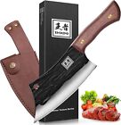 ENOKING 6.3'' Meat Cleaver Hand Forged Chef Knife Chopping Butcher for Kitchen