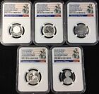 2023-S NGC PF69 ~ 5 COIN SILVER QUARTER SET tcs EARLY RELEASES #Tu014