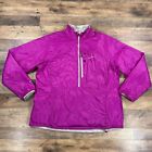 Eddie Bauer Jacket Womens 2XLT Pink Gray Reversible Puffer Jacket First Ascent