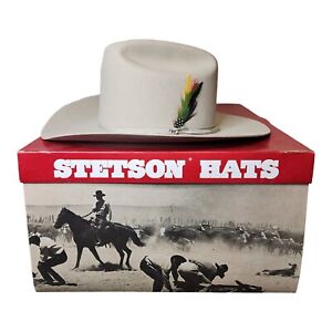 Stetson 4X Beaver Felt Rancher Western Cowboy Hat Silver Belly 6 7/8 WF21005