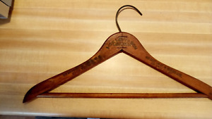 VINTAGE WOOD HANGER ADVERTISING MOE LEVY & SONS OUTFITTERS TO MEN & BOYS N Y,NY