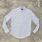 Tommy Hilfiger Men's Adult Sz S Button Shirt Long Sleeve Geometric Blue  Geometr