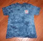 George Strait Cowboy Rides Away 2014 Tour Concert T-shirt Tie Dyed Blue Size L