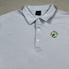 Dunning Golf Men's Polo Shirt Small Pin Striped Short Sleeve Embroidered Logo