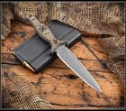 RMJ Tactical Raider Dagger Tungsten Cerakote CPM3V Blade Hyena Brown w/Sheath