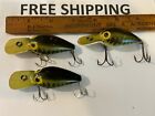 LOT OF 3 Pre-Rapala Storm WIGGLE WART Bass V42 USED CRANKBAIT FISHING LURES