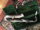 Antique Estate Frank Holton & Co. Silver Saxophone Collectible