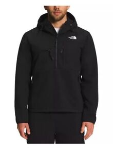 The North Face Denali Anorak Half Zip Fleece Jacket Black Hood Sizes Men’s NWT